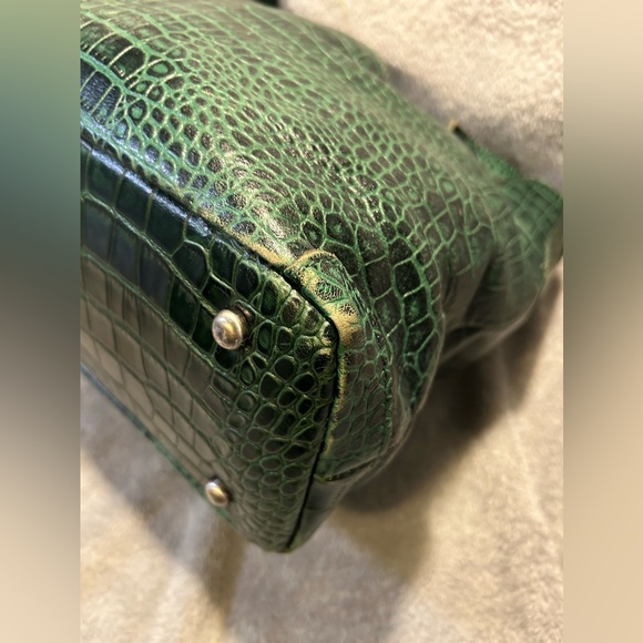 Patricia Nash 10th Anniversary Croc Embossed Leather Tassel Shoulder Bag